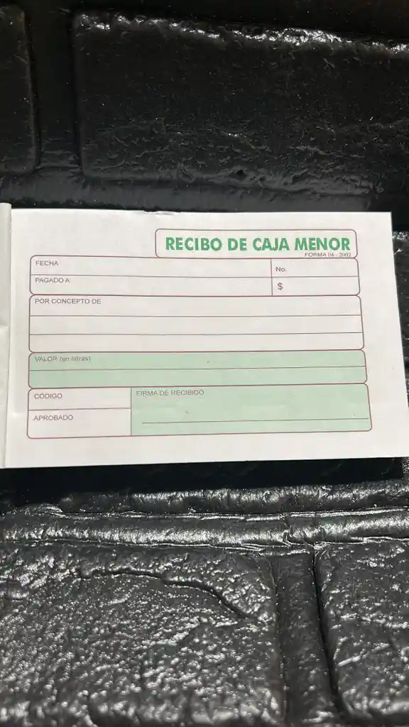 Recibo Caja Menor Talonario X200