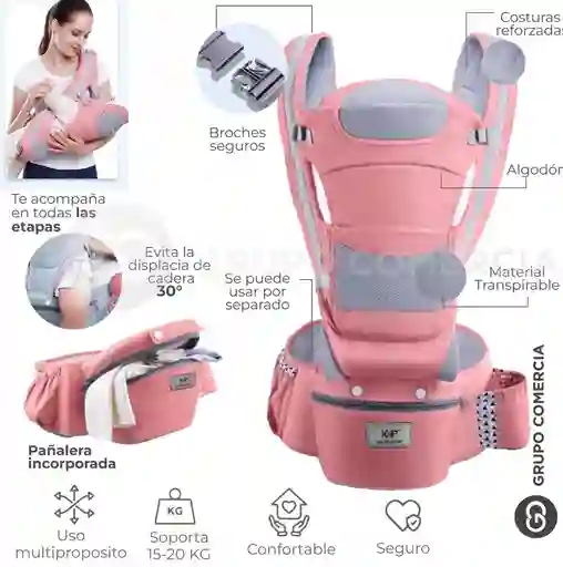 Cargador Multifuncional Para Bebe Ergonómico Con Porta Ropa