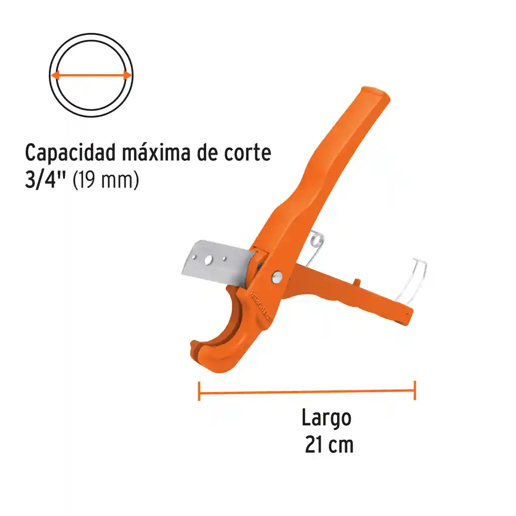 Cortador Tipo Tijera Para Tubo De Plástico Corte 3/4" Truper