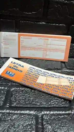 Letra De Cambio Talonario X100 Hojas