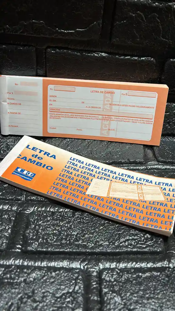 Letra De Cambio Talonario X100 Hojas