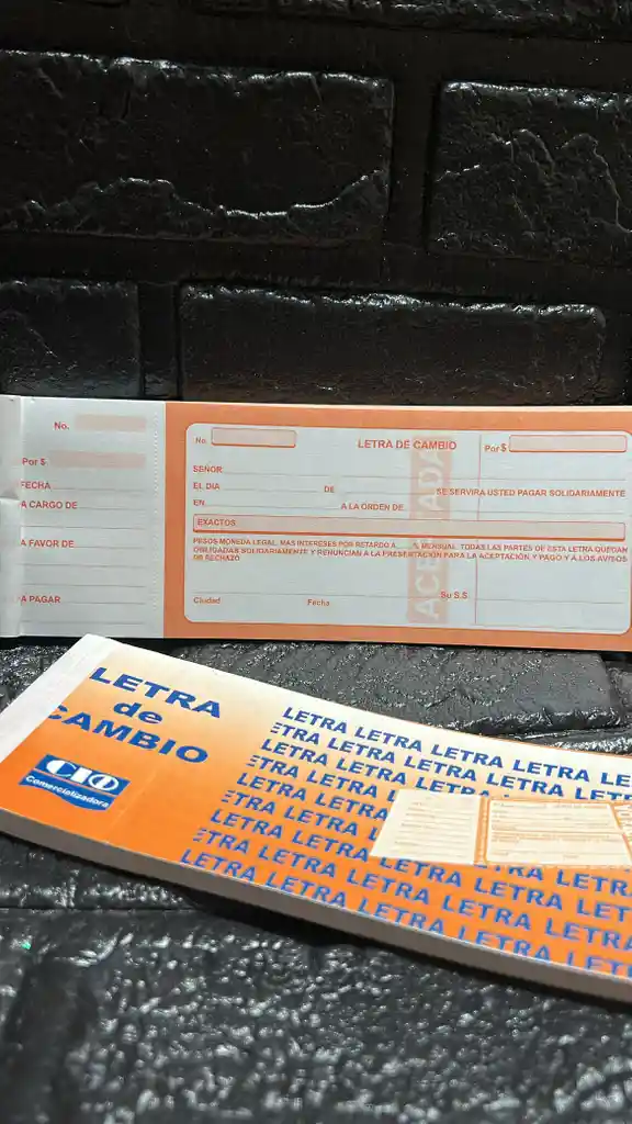 Letra De Cambio Talonario X100 Hojas