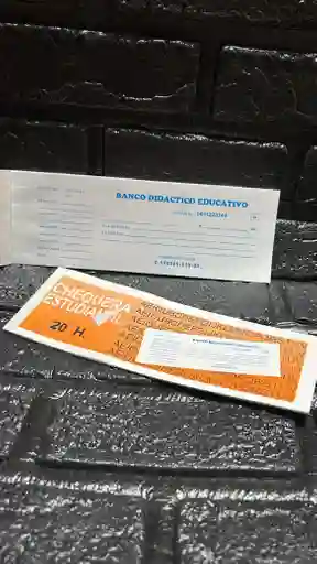 Chequera Estudiantil Talonario X20 Hojas