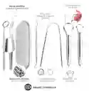 Kit Dental En Acero Inoxidable X 6 Piezas Con Estuche