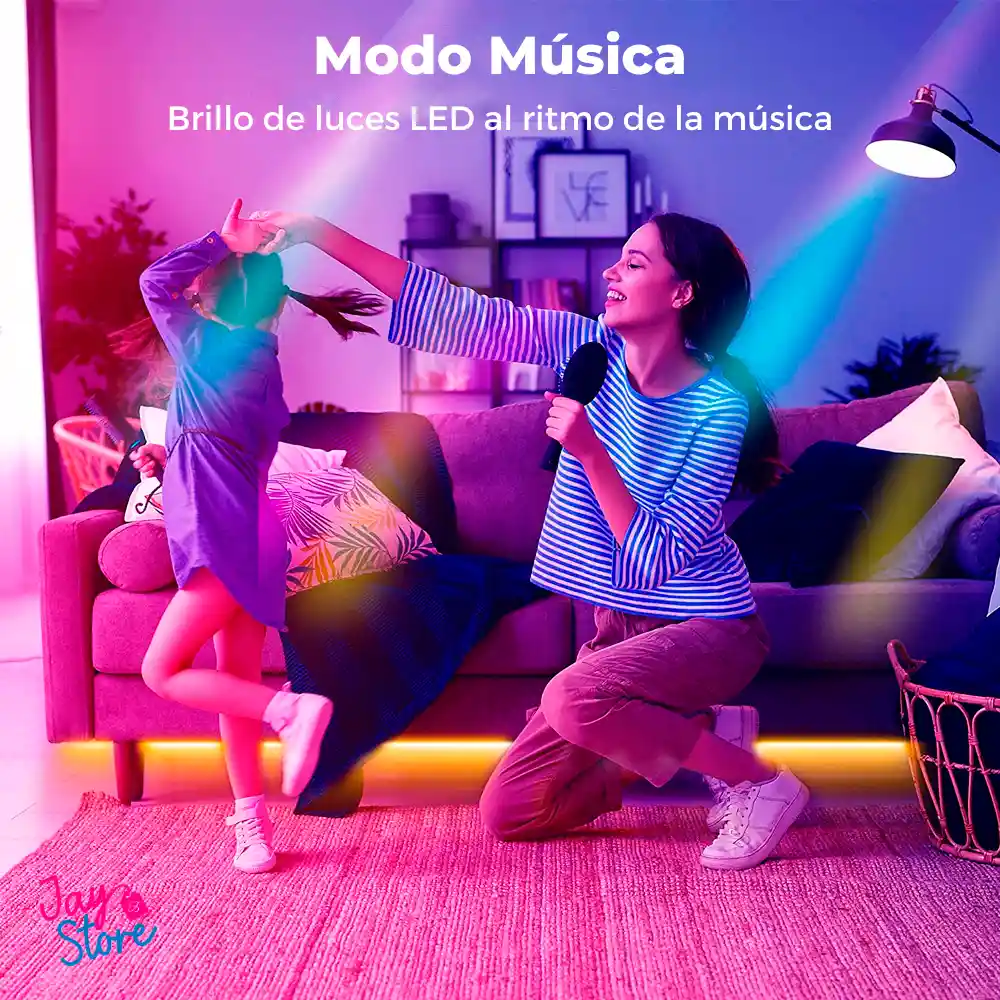 Cinta De Luz Led 5mts Bluetooth Multicolor Rgb Gamer Rítmica + Control