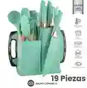 Set 19 Piezas Utensilios De Cocina En Silicona Resistente Al Calor