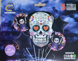 Buquet 5 Globos Catrina Halloween