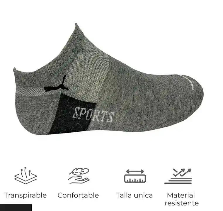 3 Pares De Medias Calcetines Tobilleras Para Hombre Puma