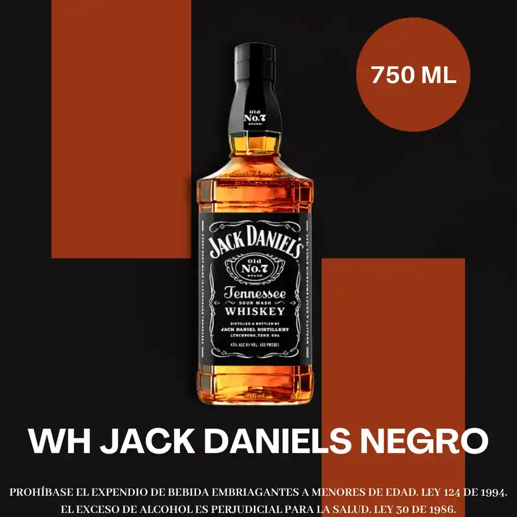 Whisky Jack Daniels Negro
