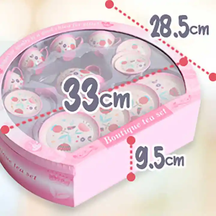 Juego De Té De Metal Decorado En Maletin 15 Piezas