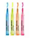 Resaltador Pelikan Mark 2 Fluorescente, Biselado X 4 Colores