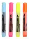 Resaltador Pelikan Mark 2 Fluorescente, Biselado X 4 Colores