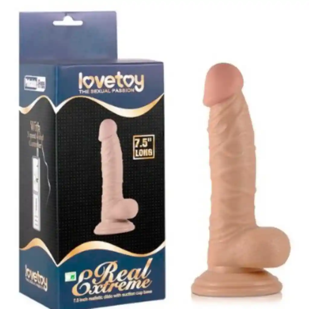 Dildo Black Real Extreme De 19 Cm Color Chocolate