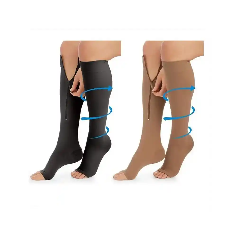 Medias De Compresion Zip Sox | Antivarices Y Circulacio | Piel Talla S/m