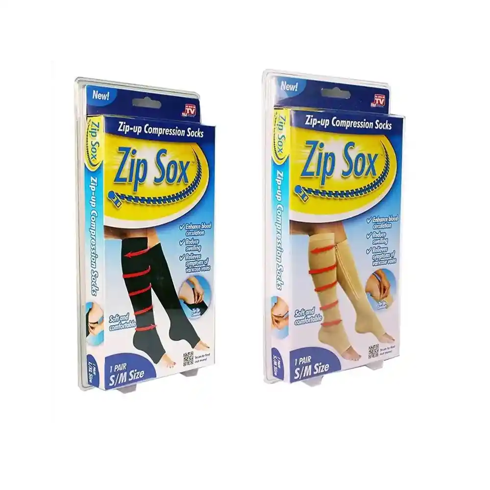 Medias De Compresion Zip Sox | Antivarices Y Circulacio | Piel Talla S/m