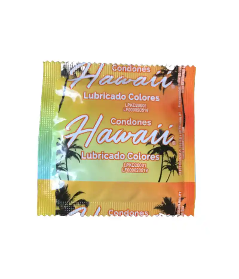 Condón Por Unidad Lubricado De Colores Hawaii