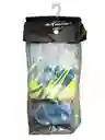 Guantes Portero Para Niño Talla: 4 Fútbol Arquero Con Antifracturante - Azul/verdelimon