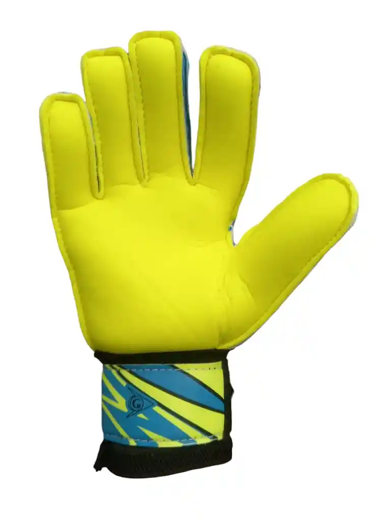 Guantes Portero Para Niño Talla: 4 Fútbol Arquero Con Antifracturante - Azul/verdelimon