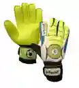 Guantes Portero Para Niño Talla: 5 Fútbol Arquero Con Antifracturante - Blanco/verdelimón