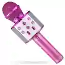 Micrófono Karaoke Parlante Bluetooth Recargable Ws-858 Fucsia