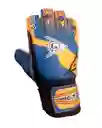 Guantes Portero Para Niño Talla: 4 Fútbol Arquero Con Antifracturante - Naranja/azul