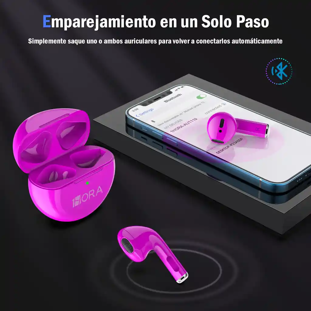 1hora Auriculares Inalambricos In-ear Bluetooth Tws Aut119