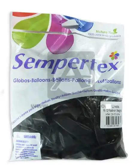 Globo Bombas R-12 Fashion Negro X 20 Und Sempertex