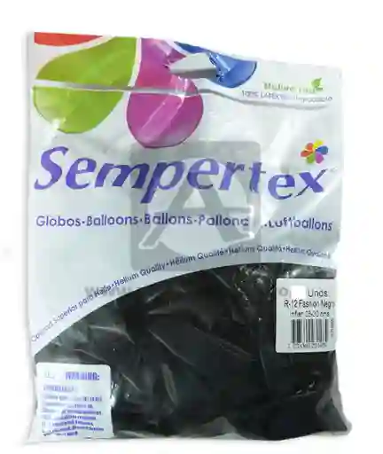 Globo Bombas R-12 Fashion Negro X 20 Und Sempertex