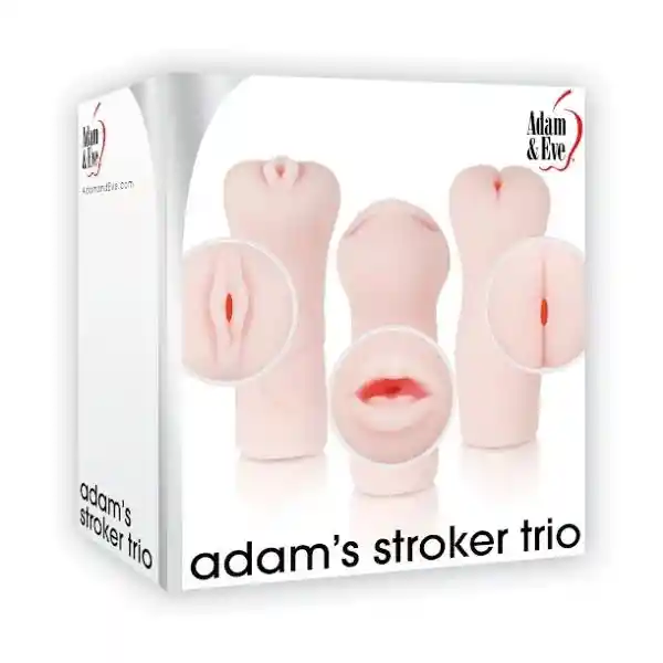 Set De Masturbadores Masculinos Stroker Trio Piel (ano, Boca Y Vagina)