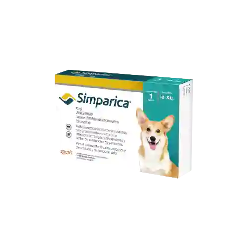 Simparica 40 Caja X 1 Tableta (10 A 20 Kg)