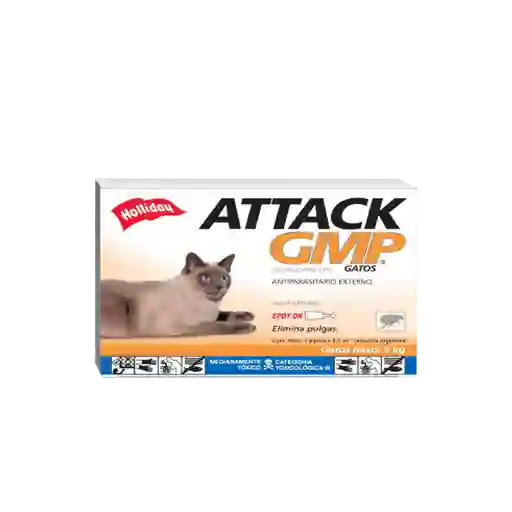 Attack Antipulgas Para Gato Hasta 5 Kg