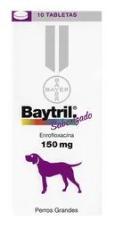 Baytril 150 Mg 10 Tabletas