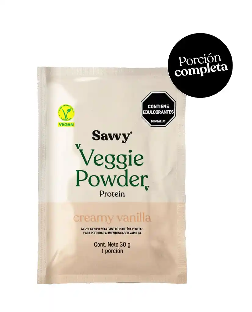 Proteina Sachet Veggie Power Creamy Vanilla Savvy 30 Gr