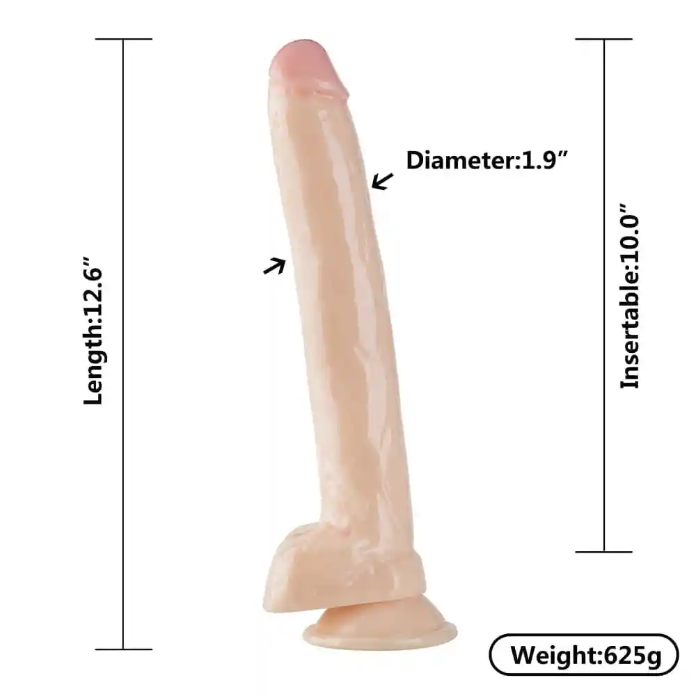 Dildo Consolador Realista Extragrande Ivar 32 Cm Color Piel