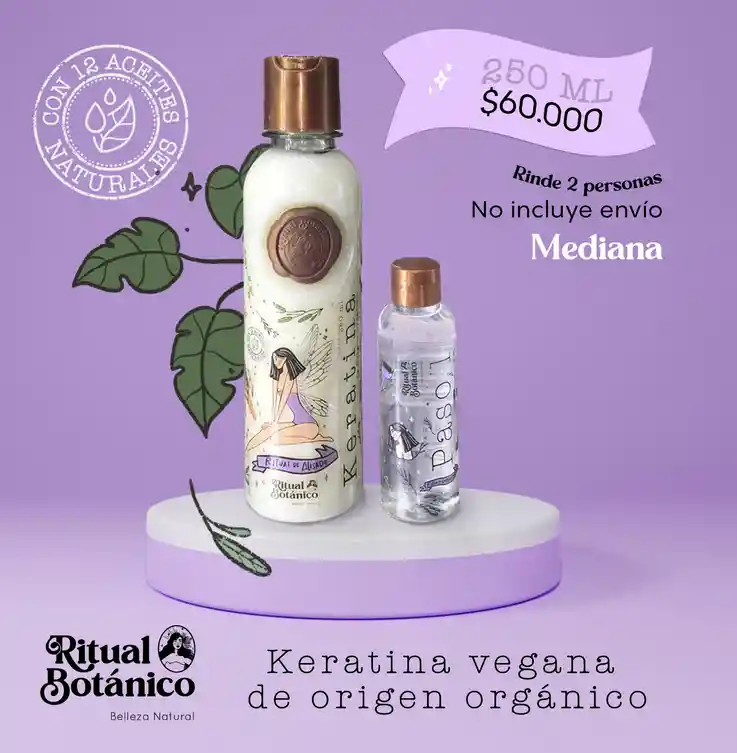 Keratina 250 Ml 2 Personas Ritual Botanico