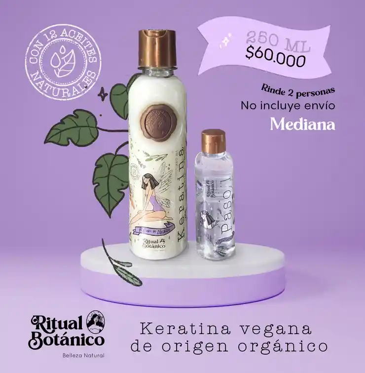 Keratina 250 Ml 2 Personas Ritual Botanico