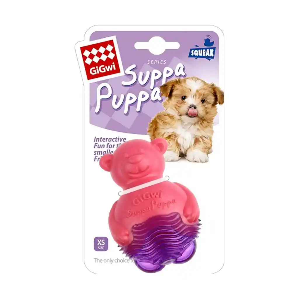 Juguete Para Perro Gigwi Puppa Hippo Pink