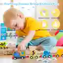 Tren Juguete Madera Para Niños Animales Marinos, Juguetes Montessori 1 2 3 Años Juegos Educativos