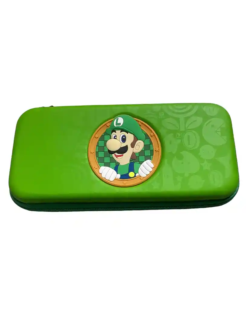 Estuche De Diseño Mario Luigui + 2 Grips + Vidrio Nintendo Switch