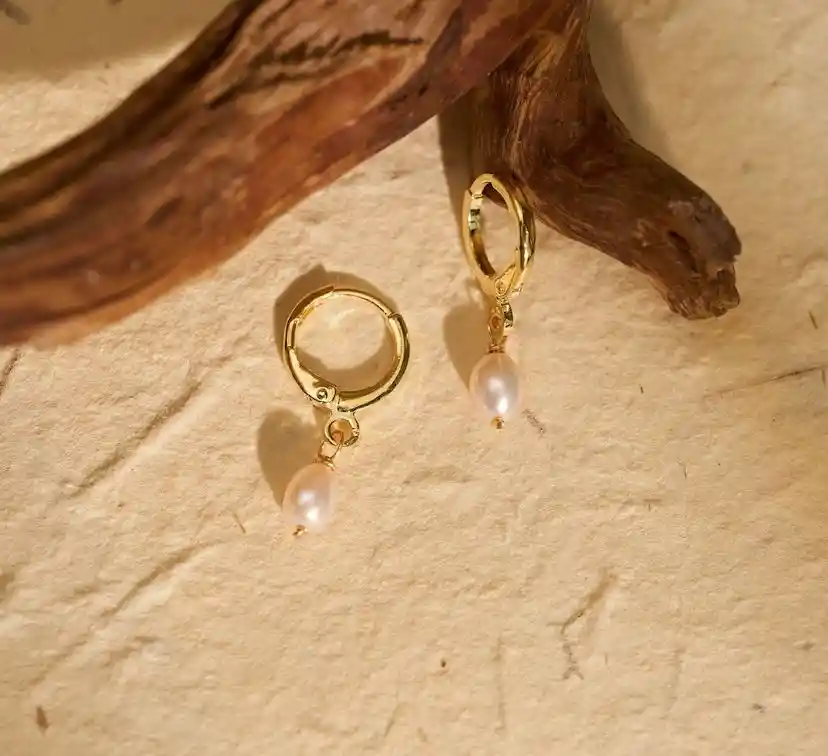 Aretes Perla Acero