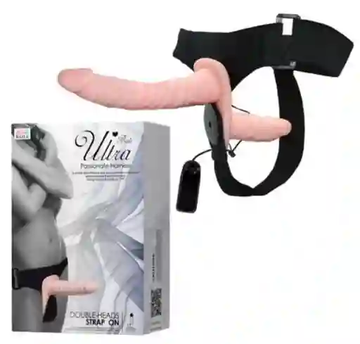 Arnes Consolador Doble Vibrador Intercambiable