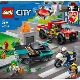 Lego City 60319 Rescate De Bomberos Y Persecución Policial