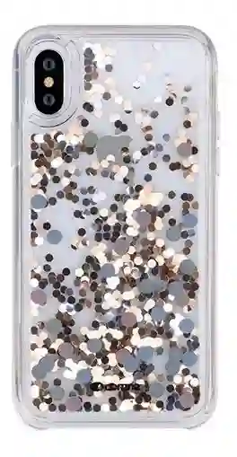 Estuche Para Iphone Xs / X Pattern Comma En Agua Dorado