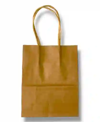 Bolsa De Papel Cargadera 20x25x12cm X 1 Und Café