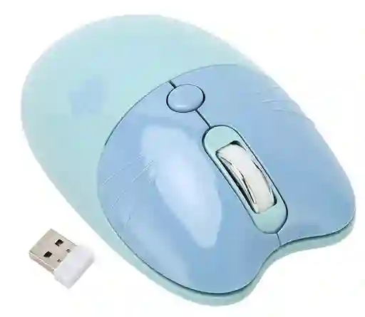 Mouse Inalambrico Con Forma De Gatito Mofii M3dm | Azul
