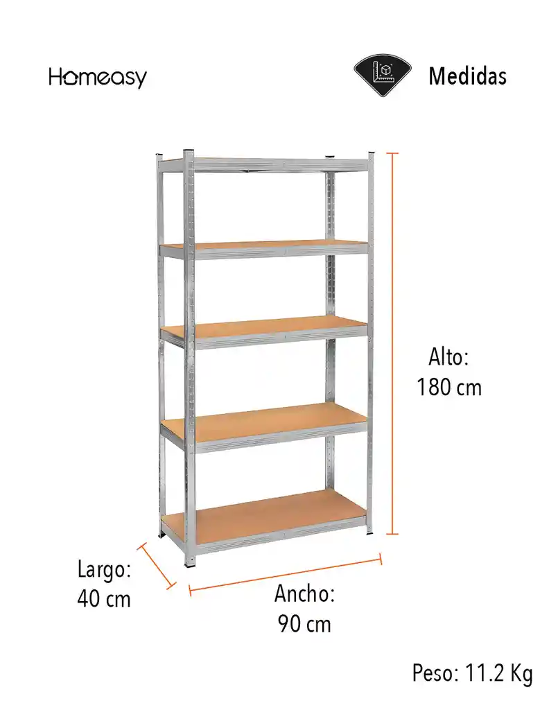 Estante Metalico Organizador Rack Metalico Anaquel