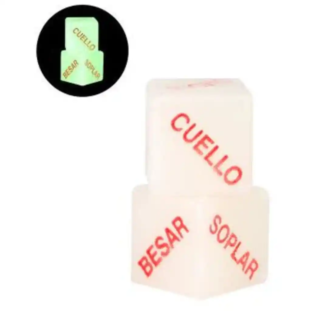 Lubricante Sabor A Fresa X 20ml Más Par De Dados Luminosos