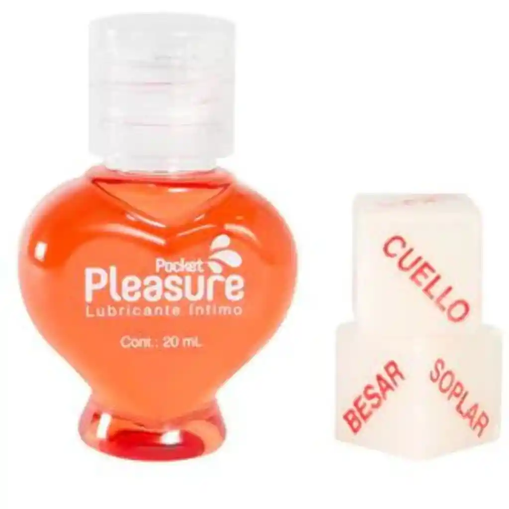 Lubricante Sabor A Fresa X 20ml Más Par De Dados Luminosos