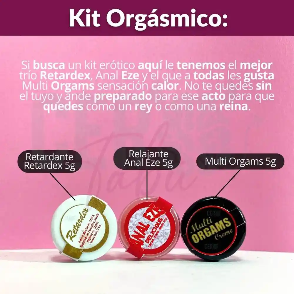 Kit Lubricante Anal+ Multiorgasmos+ Retardante+ Aceite+ Dados