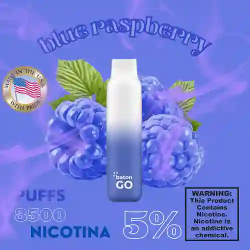 Vape Vapeador Blue Raspberry Importado 3500 Puffs